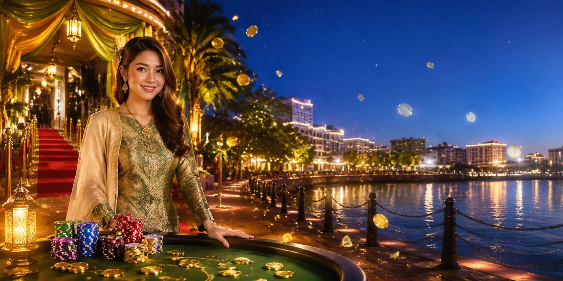 Suasana deposit Hari Raya di Johor Bahru dengan nuansa perayaan yang meriah dan berwarna